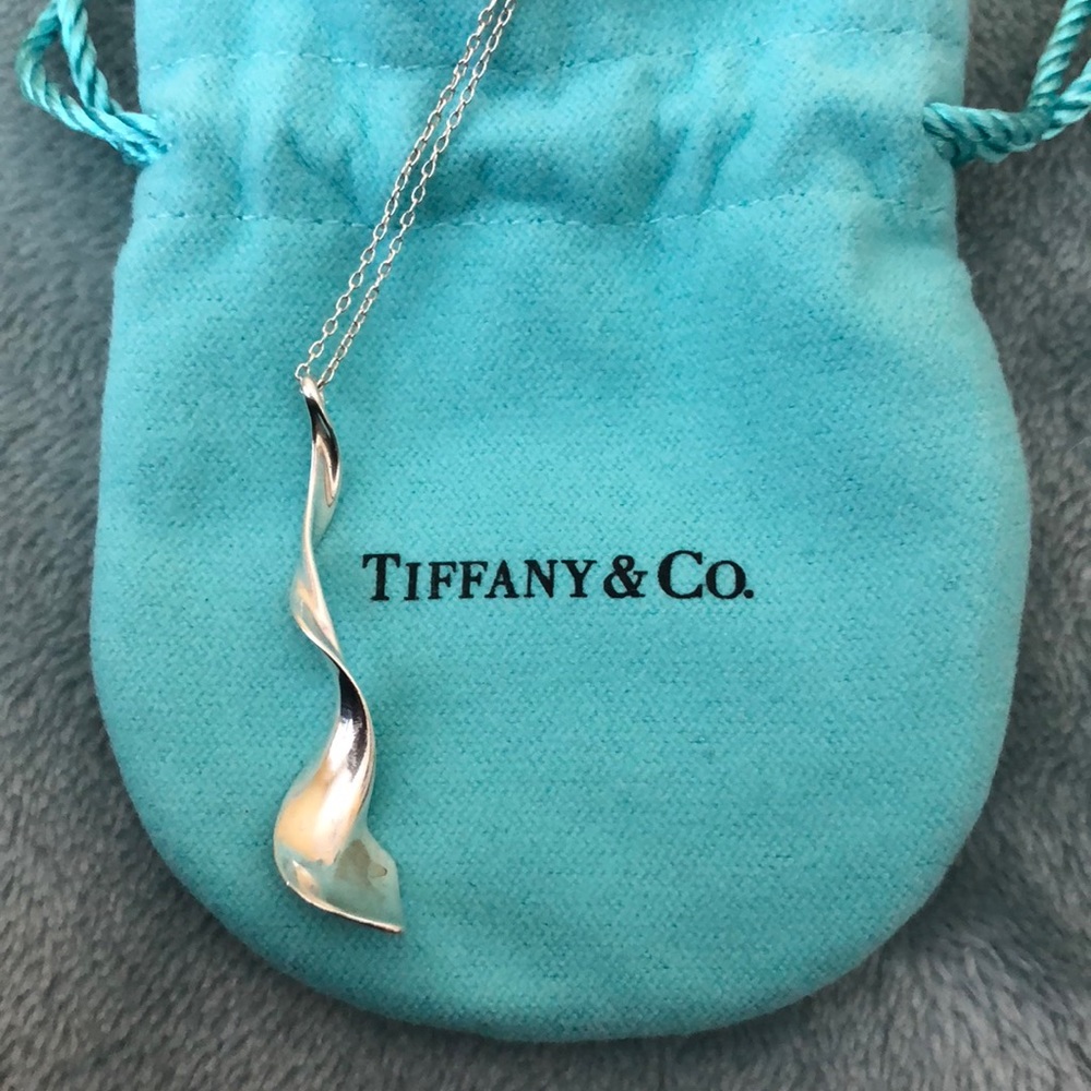 Tiffany & Co Sterling Silver Orchid Necklace